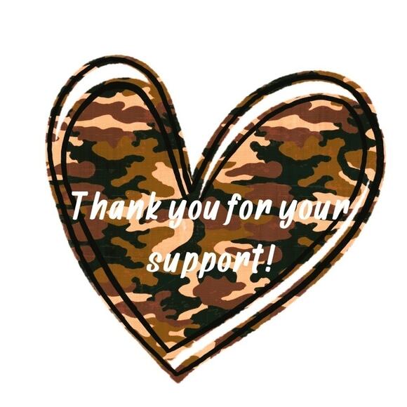 HANDMADE Tan Brown Camouflage Thank You Stickers 50 Count - Picture 1 of 3